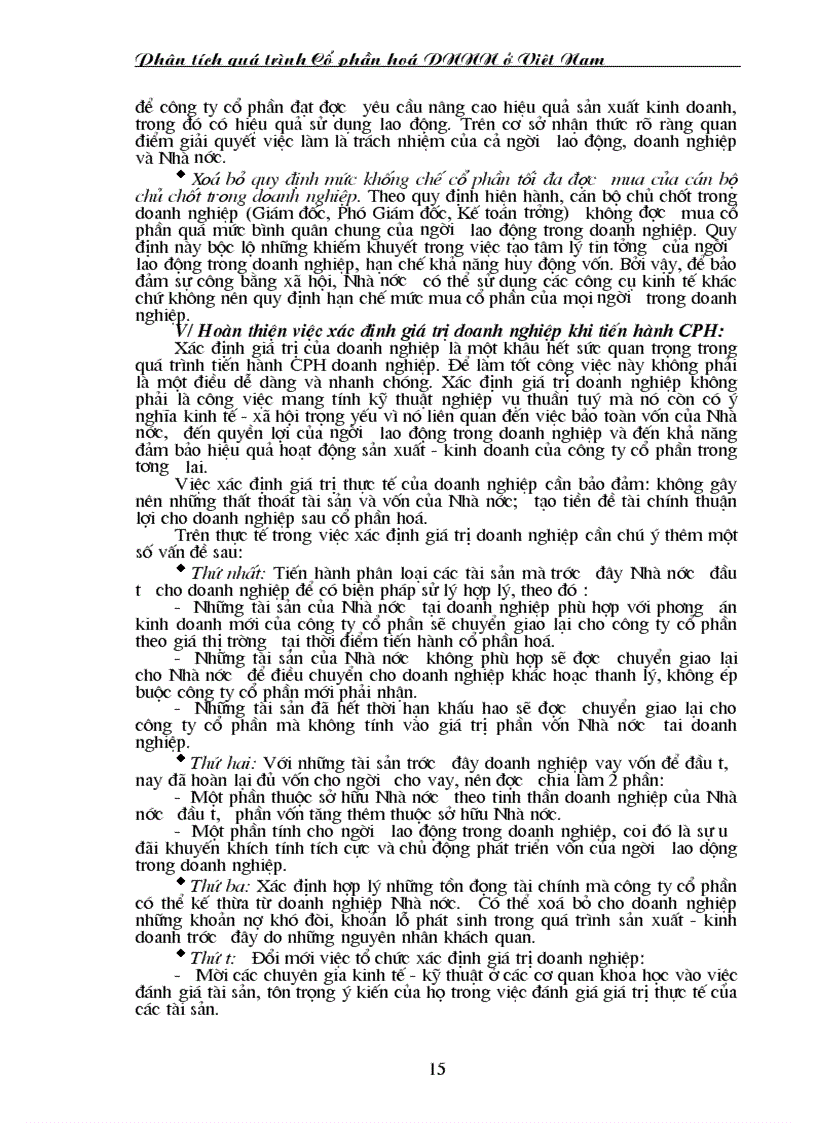 image for page Thực trạng cổ phần hoá Những kết quả tích cực và những khó khăn cần tháo gỡ