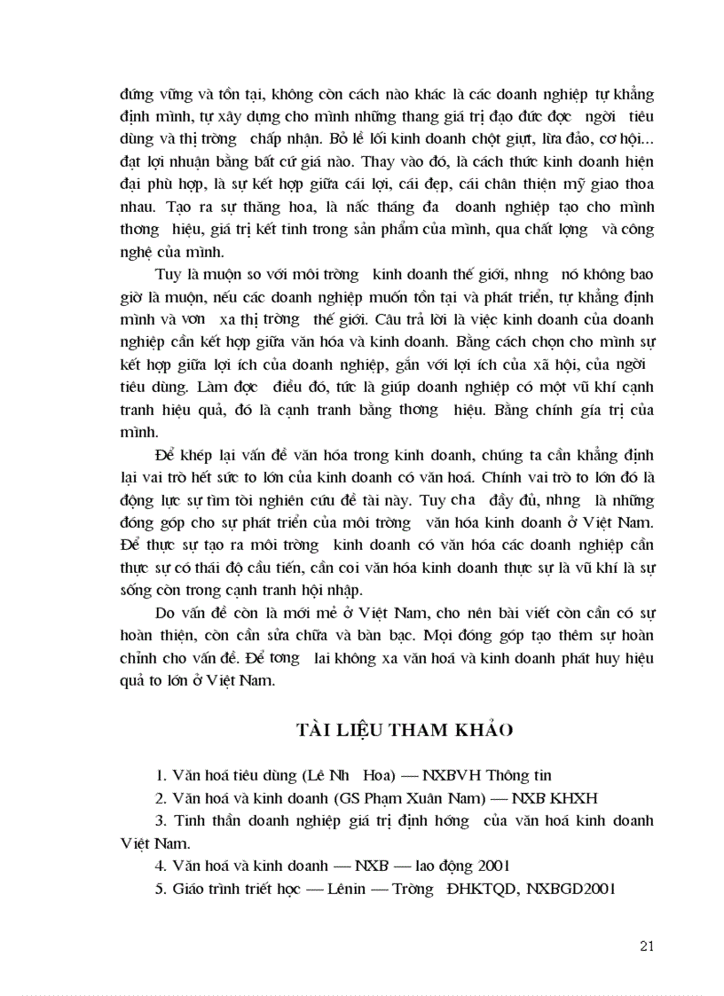 image for page Nguyên nhân phương hướng và một số giải pháp chủ yếu để đưa văn hóa vào trong hoạt động sản xuất kinh doanh ở nước ta hiện nay