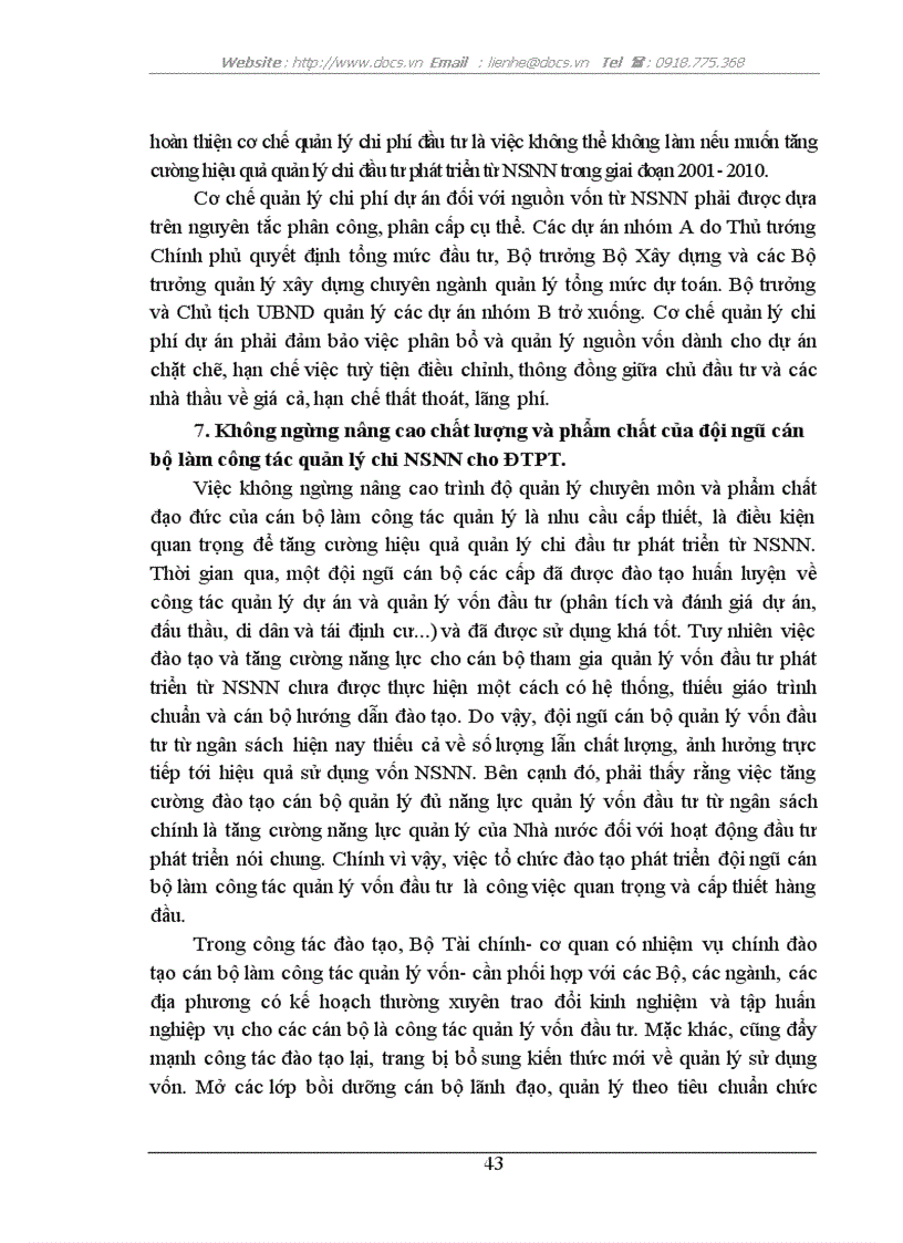 image for page Một số giải pháp nhằm nâng cao hiệu quả quản lý sử dụng vốn ngân sách Nhà nước cho hoạt động đầu tư phát triển ở nước ta giai đoạn 2001 2010