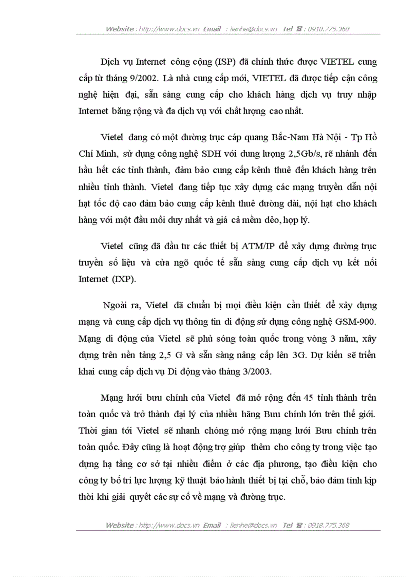 image for page Bổ sung thêm một modul vào hệ thống để tính phần dư nợ của các khách hàng tại Công ty Điện tử viễn thông quân đội VIETEL