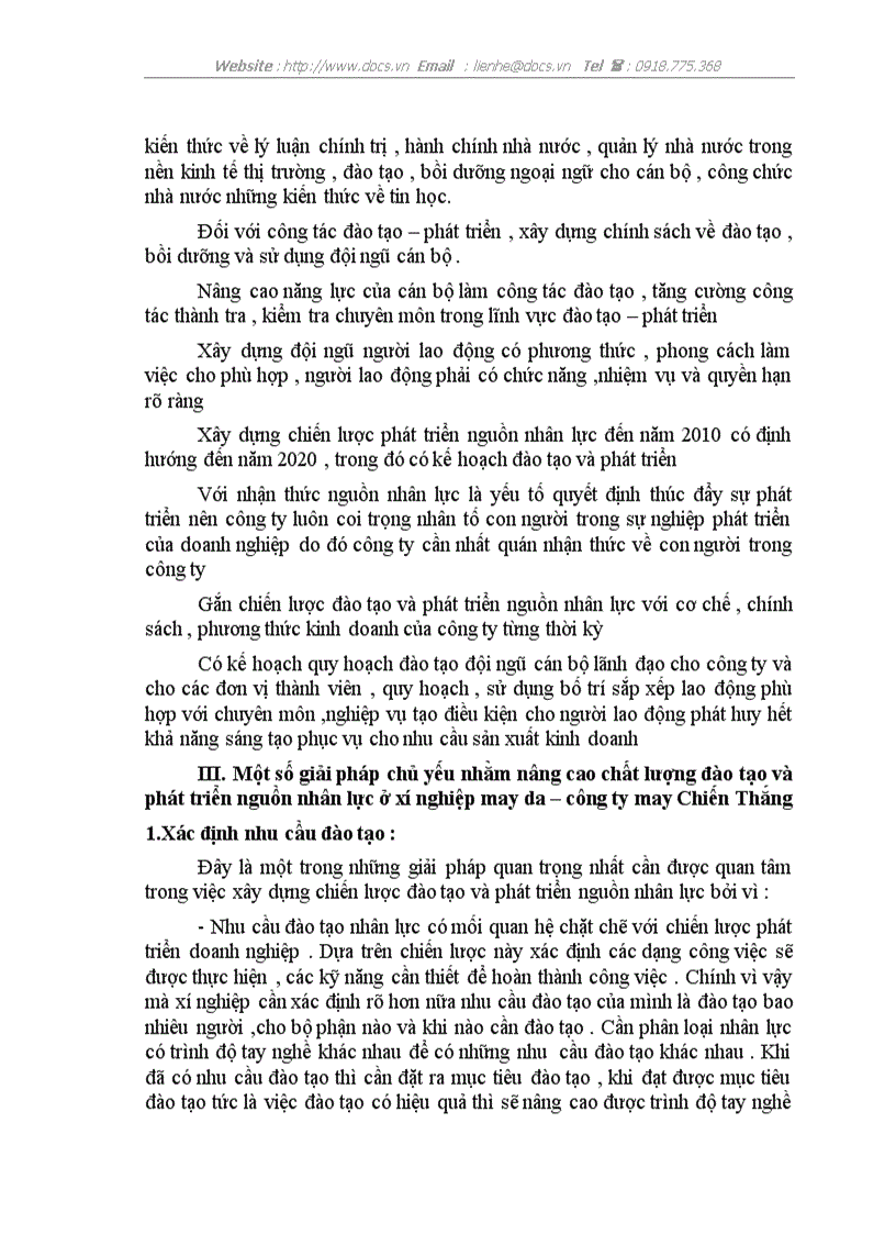 image for page Một số biện pháp nâng cao hiệu quả công tác đào tạo và phát triển nguồn nhân lực ở xí nghiệp may da công ty may chiến thắng