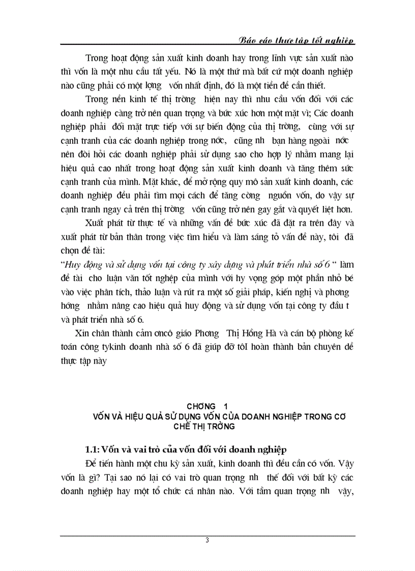 image for page Phân tích thực trạng hiệu quả sử dụng vốn tại công ty sông Đà