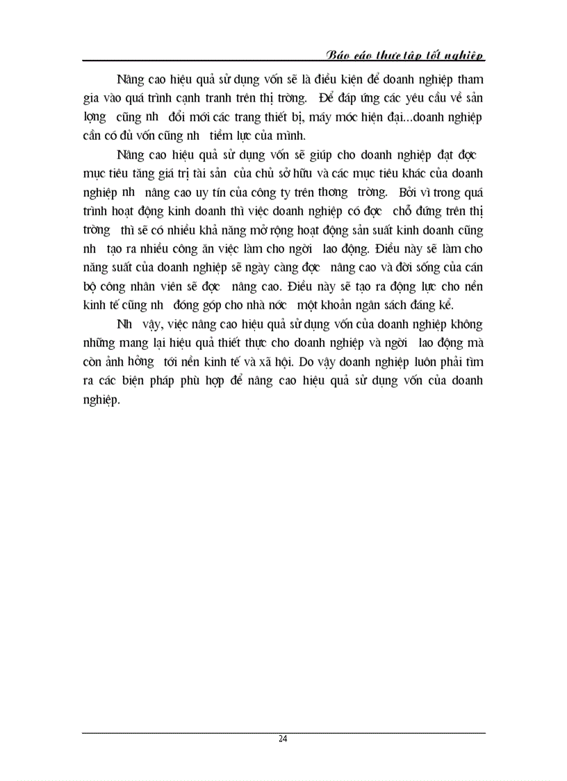 image for page Phân tích thực trạng hiệu quả sử dụng vốn tại công ty sông Đà