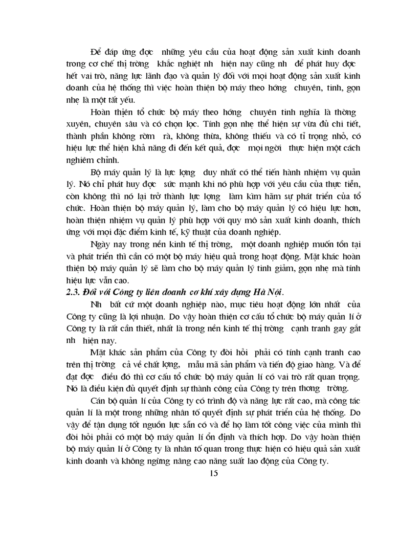 image for page Một số giải pháp nhằm hoàn thiện cơ cấu tổ chức bộ máy quản lí tại Công ty liên doanh cơ khí xây dựng Hà Nội