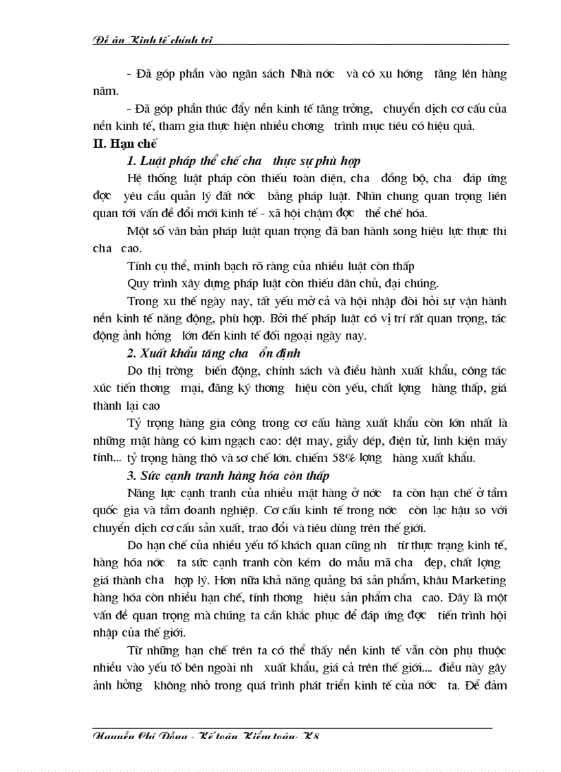 image for page Giải pháp nâng cao hiệu quả kinh tế xã hội của kinh tế đối ngoại ở nước ta hiện nay