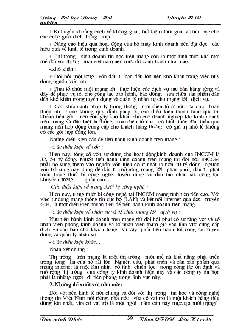 image for page Một số biện pháp ổn định và mở rộng thị trường công ty máy tình INCOM