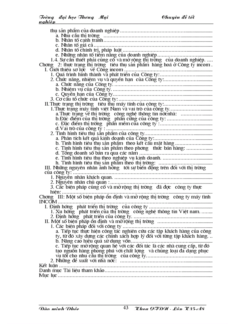 image for page Một số biện pháp ổn định và mở rộng thị trường công ty máy tình INCOM