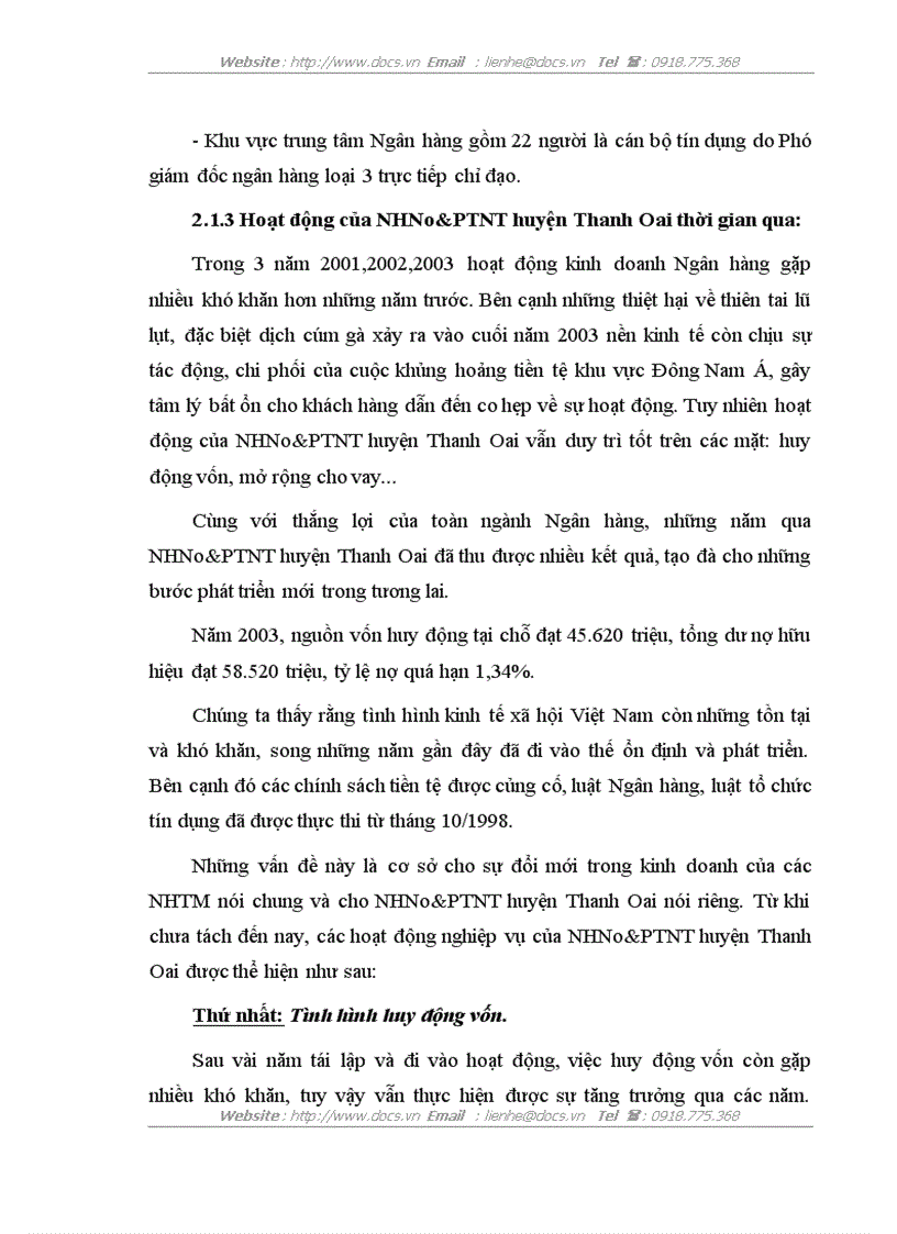 image for page Một số giải pháp phòng ngừa và hạn chế rủi ro tín dụng tại NHNo PTNT Thanh Oai Hà Tây