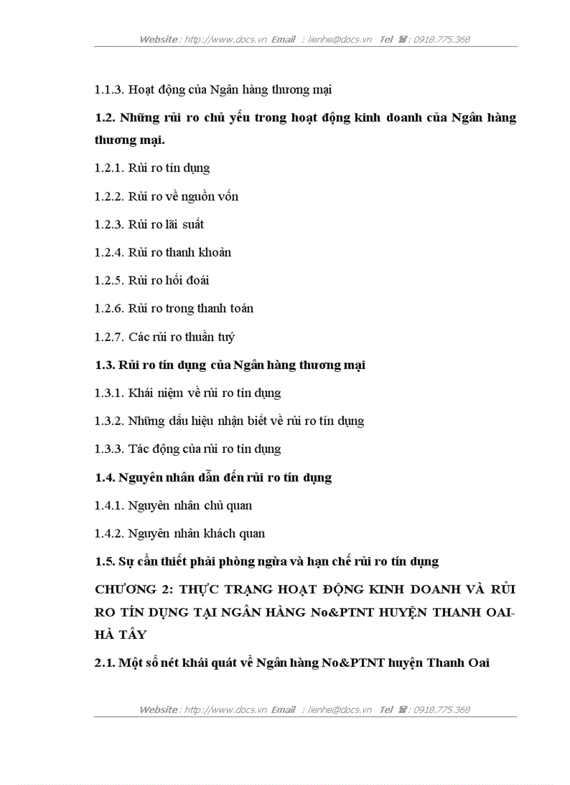 image for page Một số giải pháp phòng ngừa và hạn chế rủi ro tín dụng tại NHNo PTNT Thanh Oai Hà Tây