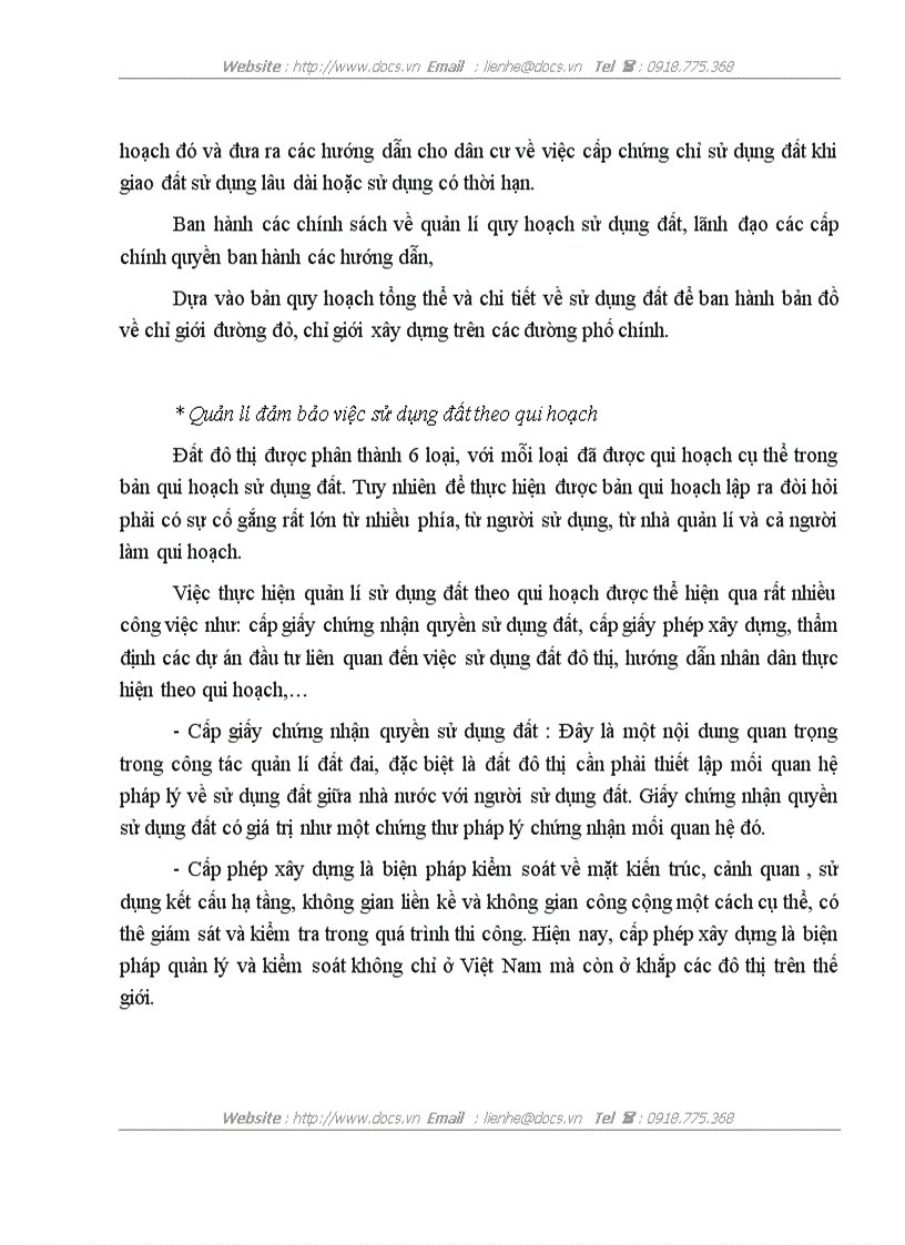 image for page Thực trạng công tác quản lý nhà nước về qui hoạch sử dụng đất trên địa bàn quận tây hồ