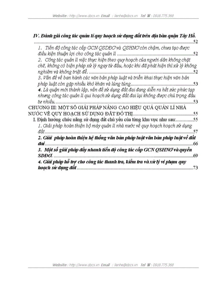 image for page Thực trạng công tác quản lý nhà nước về qui hoạch sử dụng đất trên địa bàn quận tây hồ