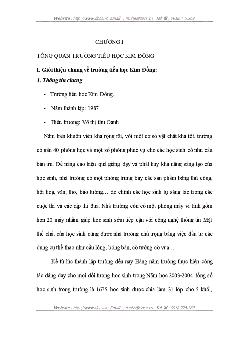 image for page Phân tích và thiết kế hệ thống thông tin quản lý giáo viên tạI trường tiểu học Kim Đồng