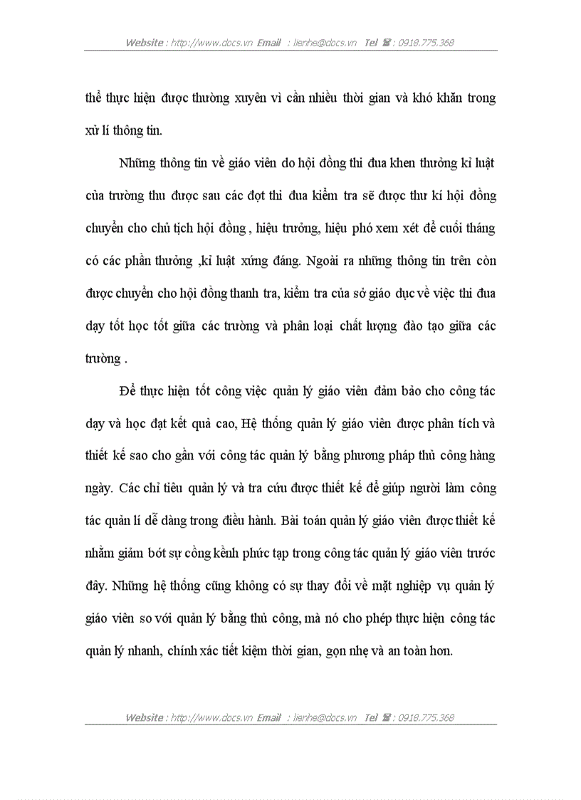 image for page Phân tích và thiết kế hệ thống thông tin quản lý giáo viên tạI trường tiểu học Kim Đồng