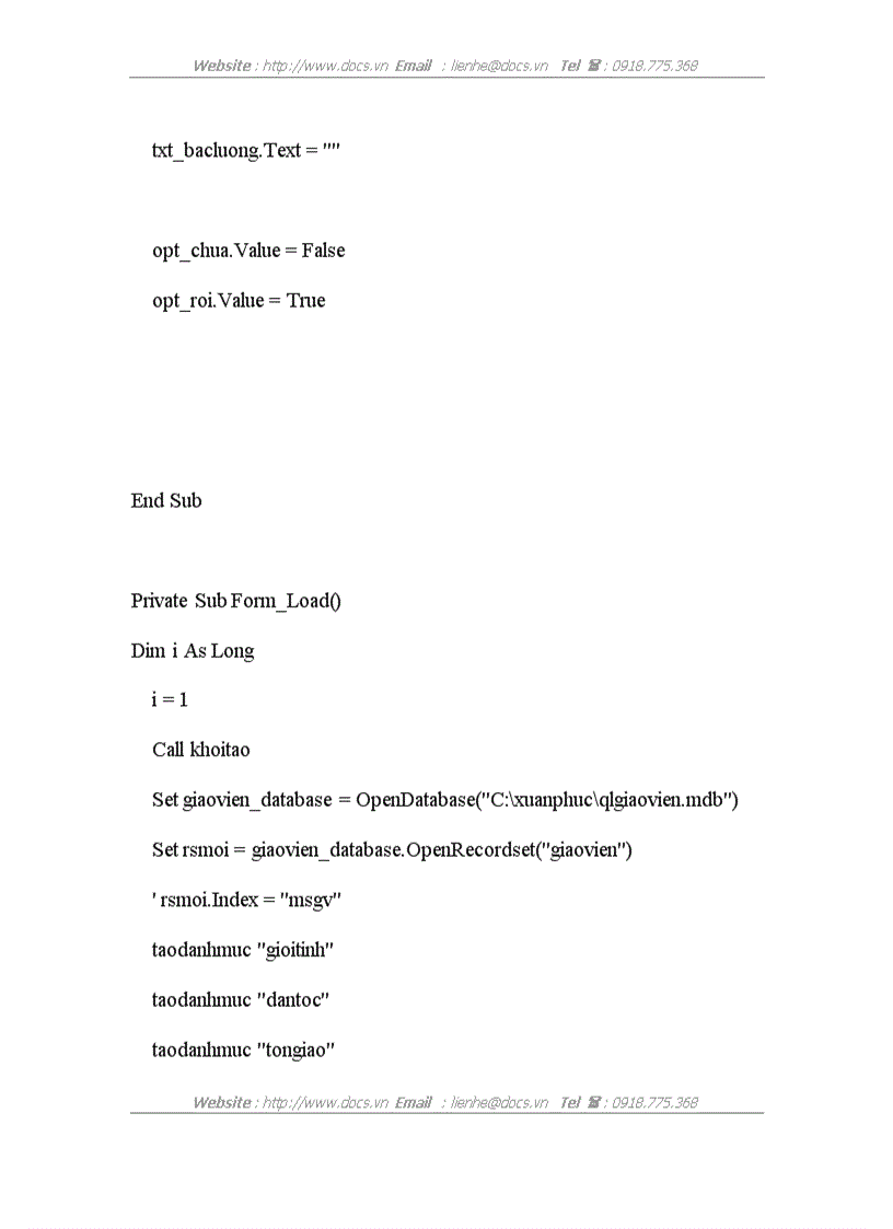 image for page Phân tích và thiết kế hệ thống thông tin quản lý giáo viên tạI trường tiểu học Kim Đồng