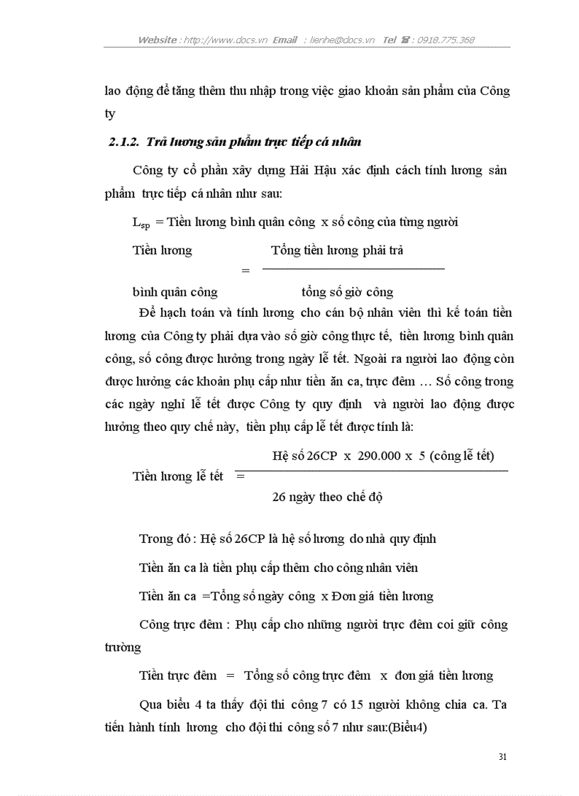 image for page Hạch toán tiền lương và các khoản trích theo tiền lương tại Công ty cổ phần xây dựng Hải Hậu