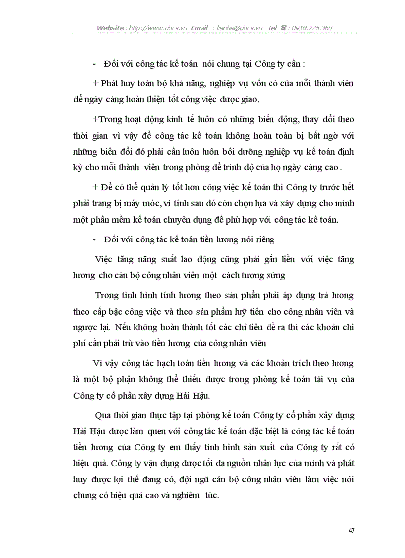 image for page Hạch toán tiền lương và các khoản trích theo tiền lương tại Công ty cổ phần xây dựng Hải Hậu