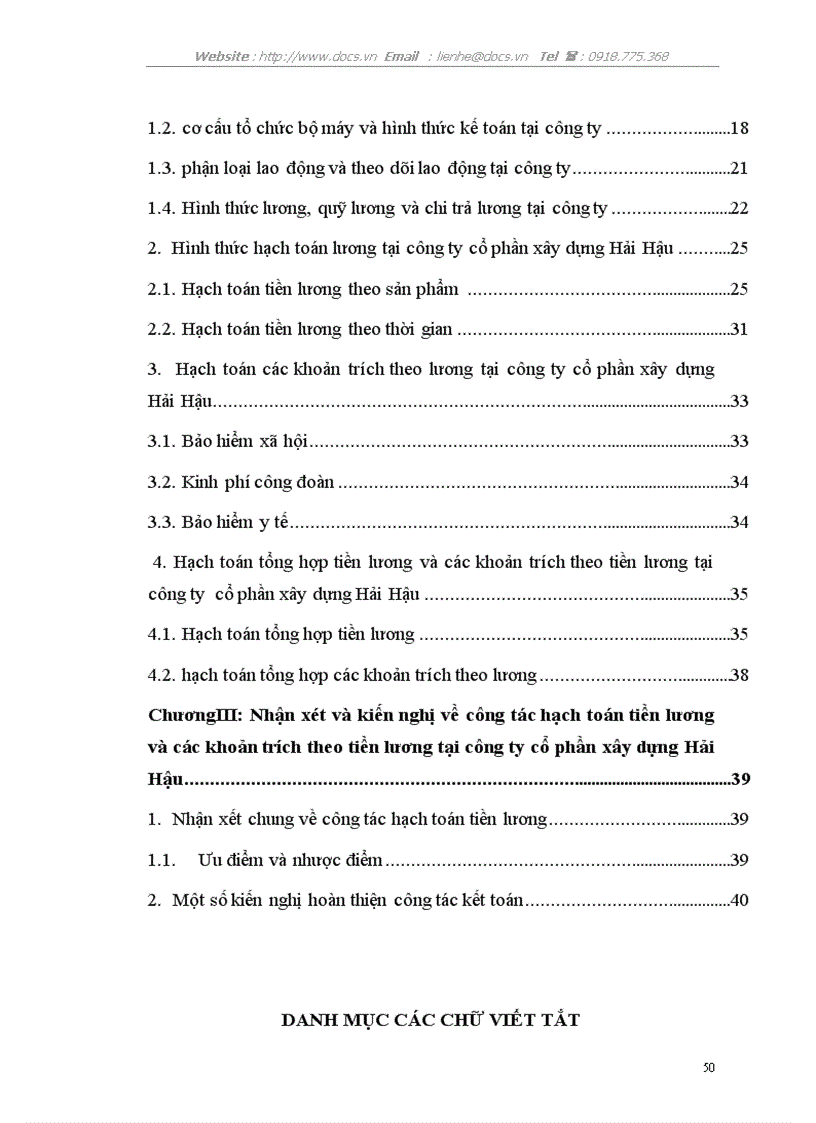 image for page Hạch toán tiền lương và các khoản trích theo tiền lương tại Công ty cổ phần xây dựng Hải Hậu