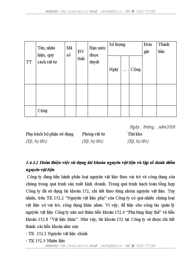 image for page Hoàn thiện công tác kế toán nguyên vật liệu tại Công ty TNHH Sản xuất và Thương mại Thái Hòa