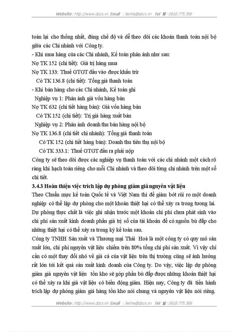 image for page Hoàn thiện công tác kế toán nguyên vật liệu tại Công ty TNHH Sản xuất và Thương mại Thái Hòa