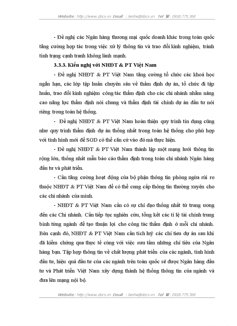image for page Giải pháp nâng cao chất lượng thẩm định tài chính dự án tại Sở giao dịch I Ngân hàng đầu tư và phát triển Việt Nam