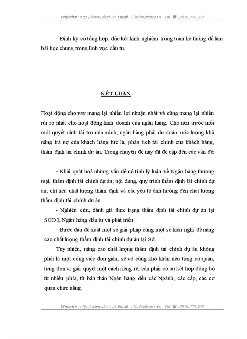 image for page Giải pháp nâng cao chất lượng thẩm định tài chính dự án tại Sở giao dịch I Ngân hàng đầu tư và phát triển Việt Nam