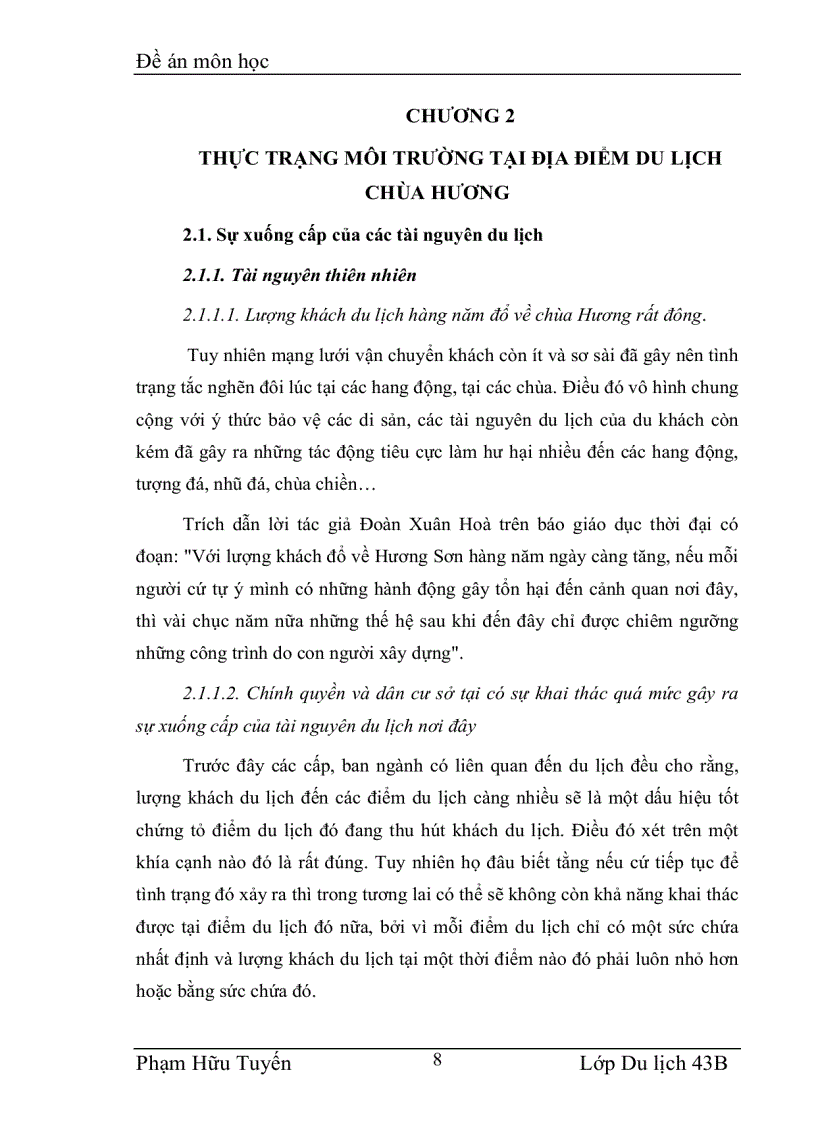 image for page Môi trường du lịch tại chùa Hương thực trạng và giải pháp