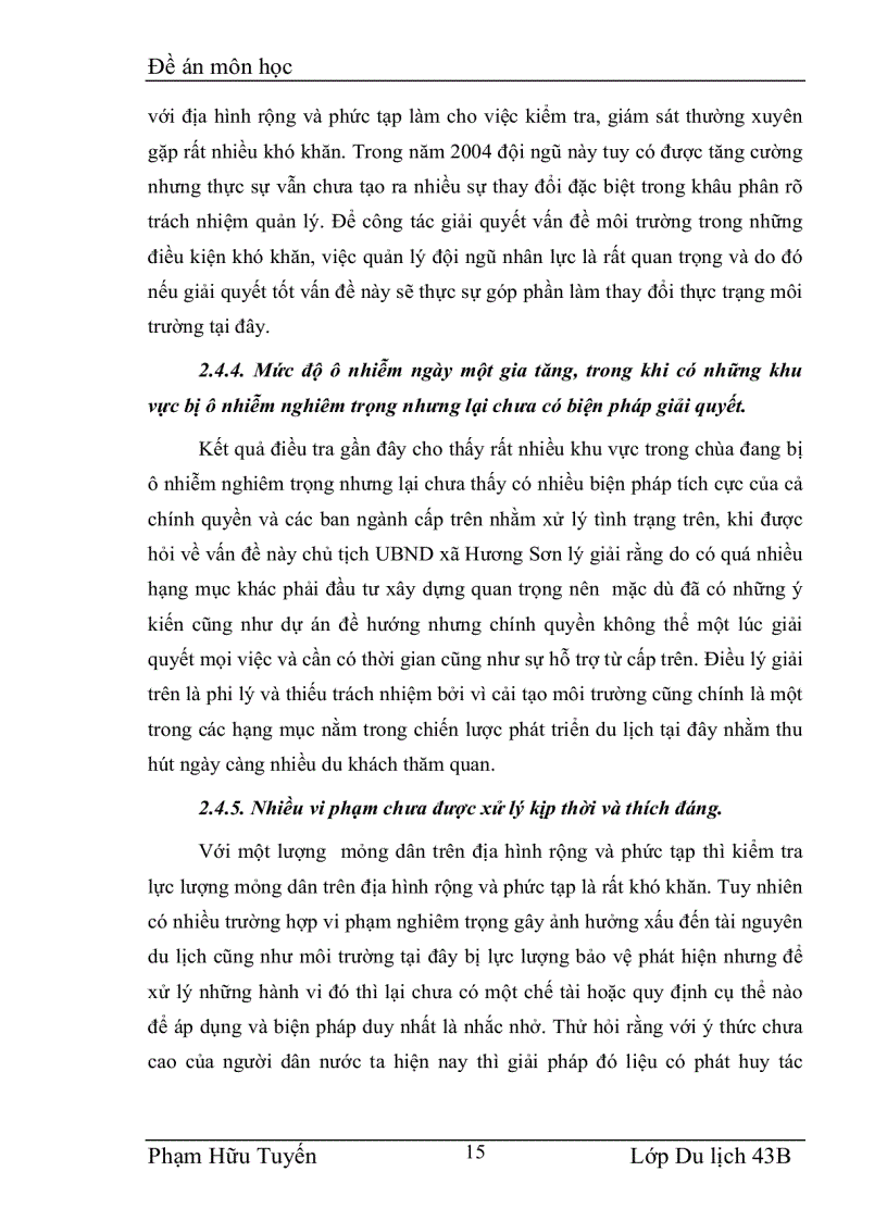 image for page Môi trường du lịch tại chùa Hương thực trạng và giải pháp