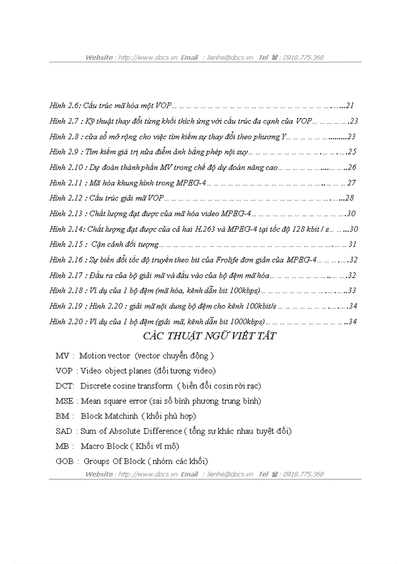 image for page Phương pháp mã hóa video theo đối tượng ứng dụng trong các hệ thống thông tin video nén
