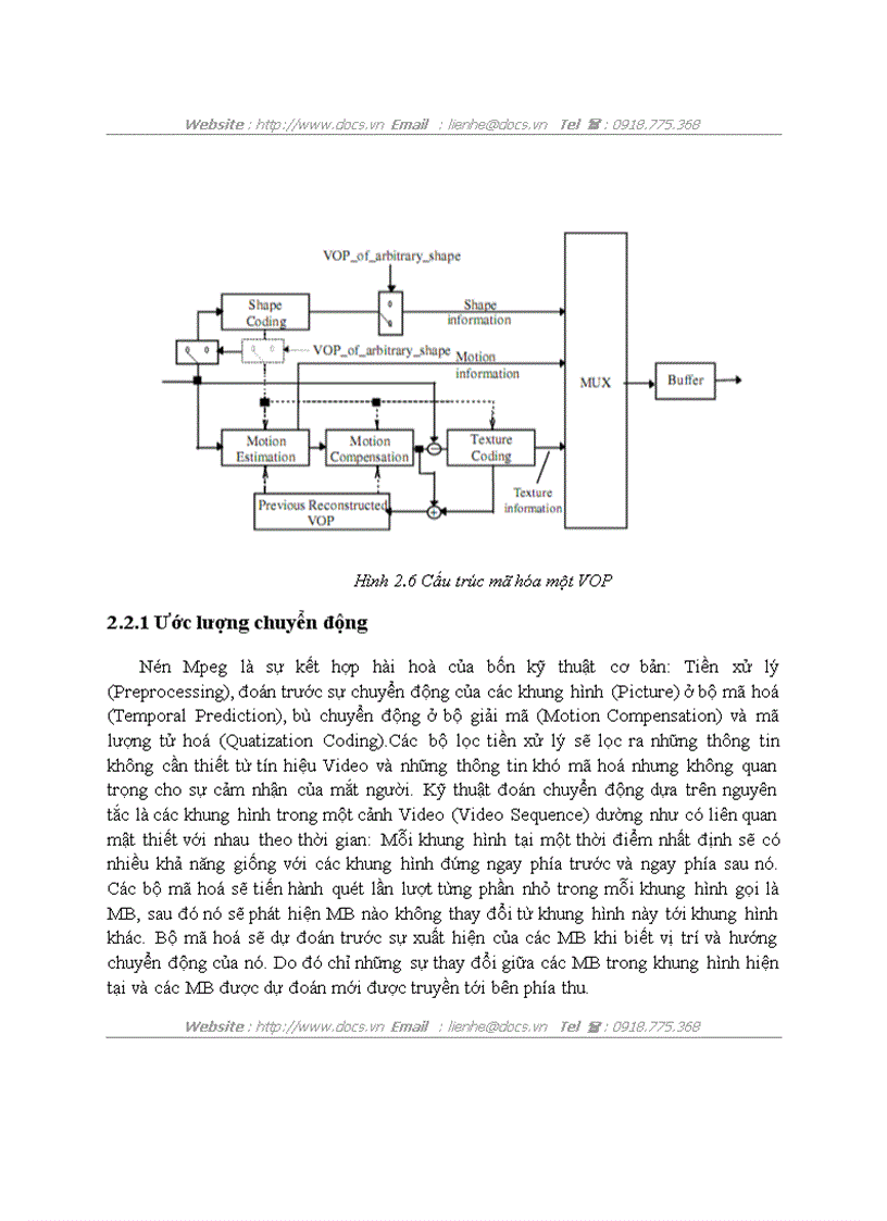 image for page Phương pháp mã hóa video theo đối tượng ứng dụng trong các hệ thống thông tin video nén