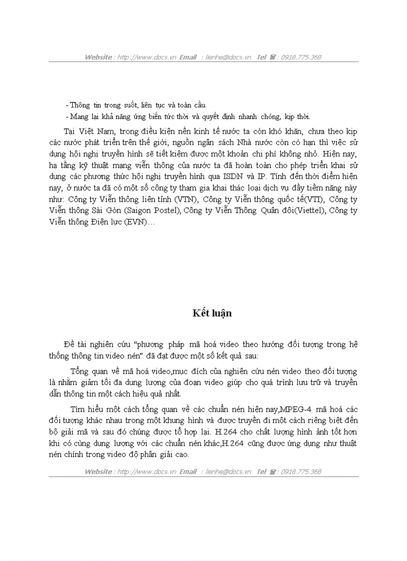 image for page Phương pháp mã hóa video theo đối tượng ứng dụng trong các hệ thống thông tin video nén