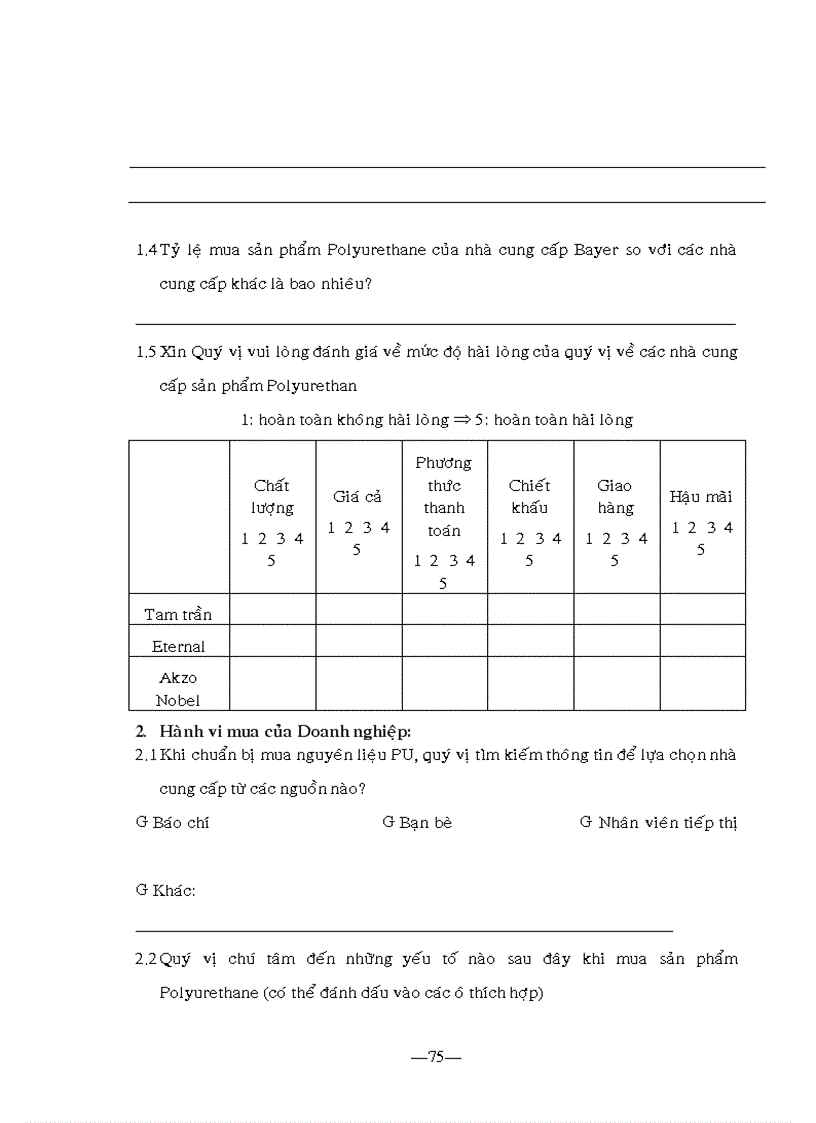 image for page Nghiên cứu sự thỏa mãn của khách hàng đối với sản phẩm và dịch vụ của Công ty Tam Trần