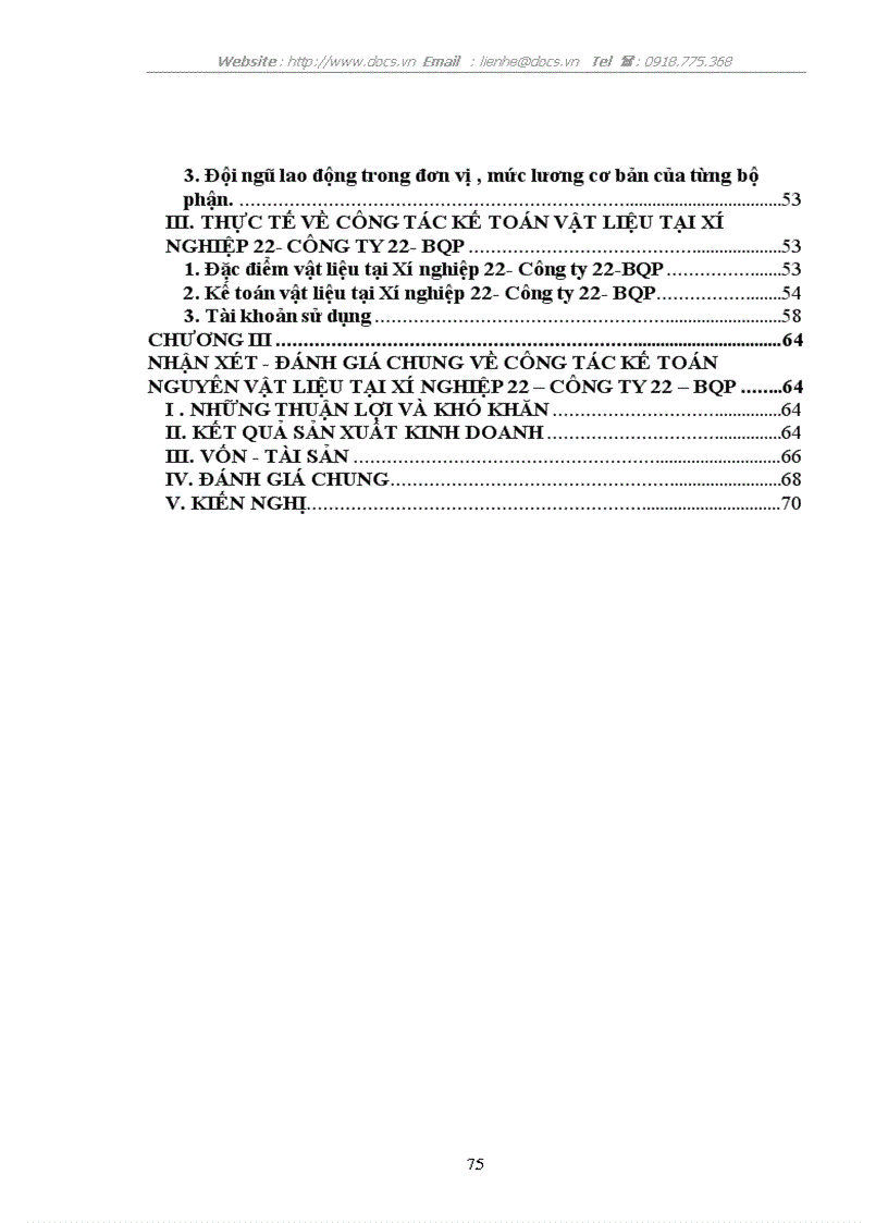 image for page Kế toán nguyên vật liệu vật liệu và công cụ dụng cụ tại Xí nghiệp 22 Công ty 22 BQP