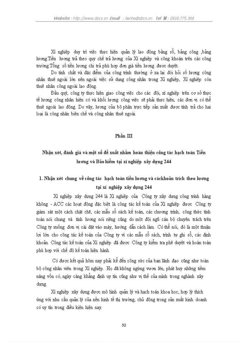 image for page Hạch toán tiền lương và các khoản trích theo lương tại Xí nghiệp xây dựng 244