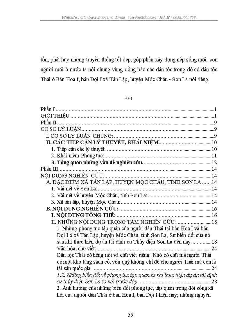 image for page Những biến đổi về phong tục tập quán của dân tộc thái ở bản hoa i và bản dọi i xã tân lập huyện mộc châu tỉnh sơn la từ khi thực hiện dự án tái địn