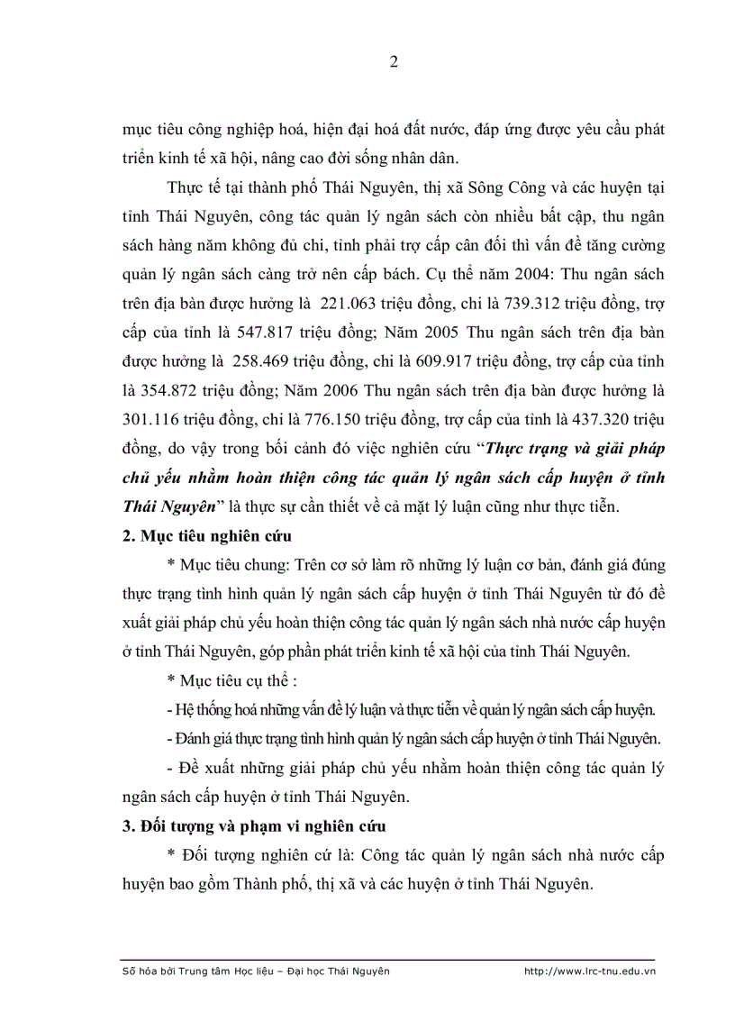 image for page Thực trạng và giải pháp chủ yếu nhằm hoàn thiện công tác quản lý ngân sách cấp huyện ở tỉnh Thái Nguyên