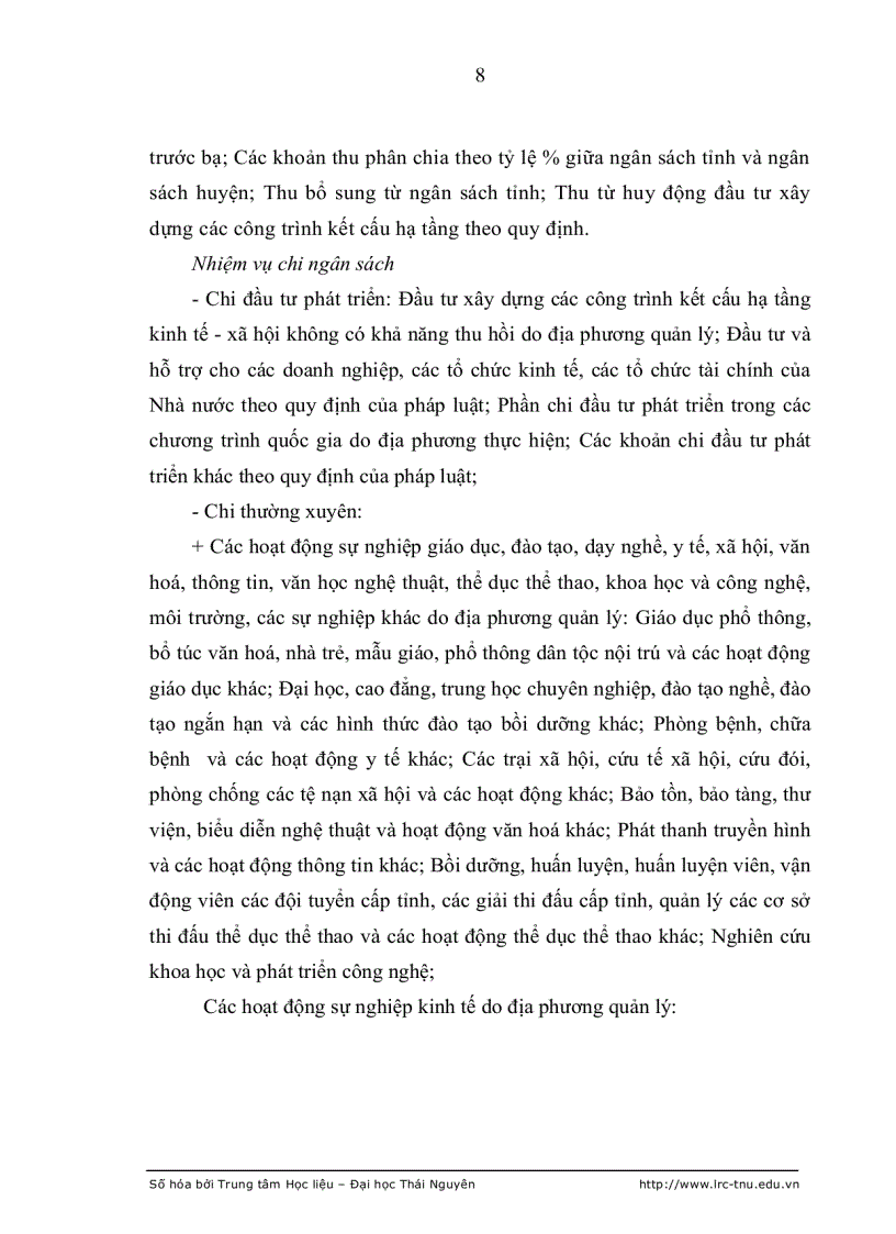 image for page Thực trạng và giải pháp chủ yếu nhằm hoàn thiện công tác quản lý ngân sách cấp huyện ở tỉnh Thái Nguyên