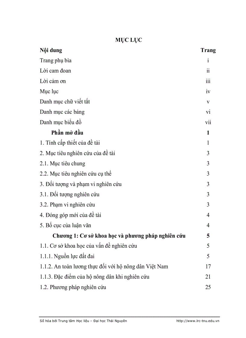 image for page Đánh giá ảnh hưởng của việc sử dụng các nguồn lực tự nhiên trong hộ gia đình tới thu nhập và an toàn lương thực của hộ nông dân huyện định hoá tỉnh t