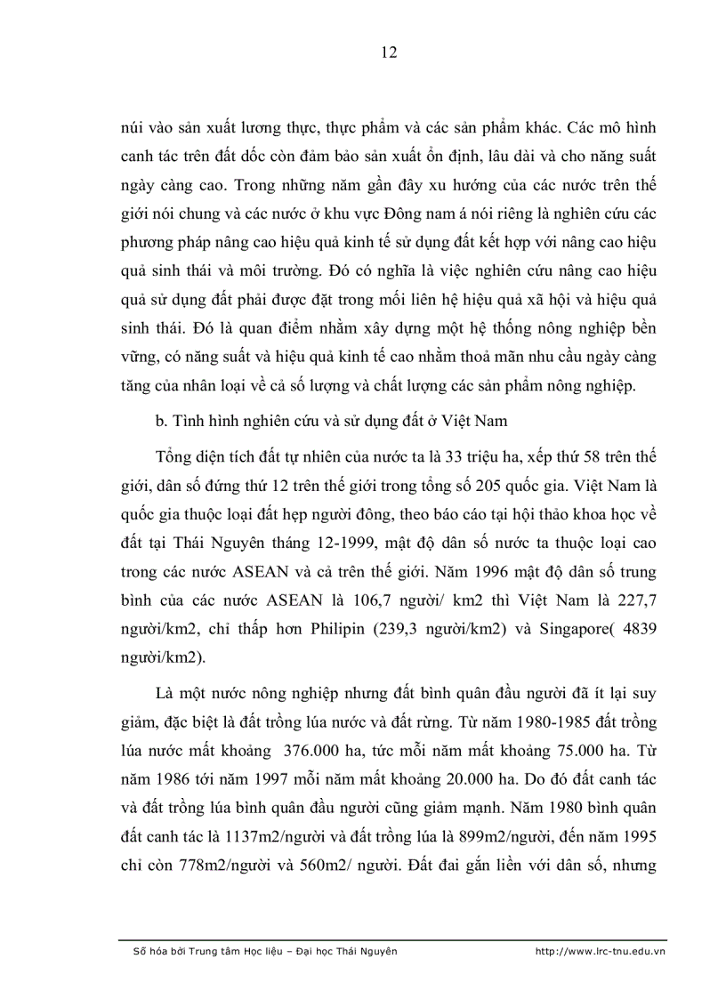 image for page Đánh giá ảnh hưởng của việc sử dụng các nguồn lực tự nhiên trong hộ gia đình tới thu nhập và an toàn lương thực của hộ nông dân huyện định hoá tỉnh t