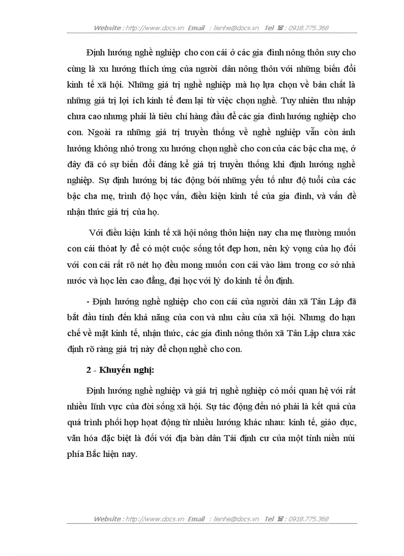image for page Thực trạng định hướng nghề nghiệp cho con cái trong các hộ gia đình nông thôn hiện nay