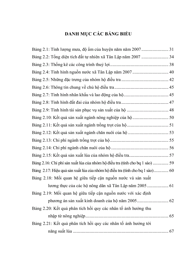 image for page Ảnh hưởng của việc tiếp cận nguồn nước đến thu nhập của hộ nông dân xã tân lập huyện chợ đồn tỉnh bắc kạn