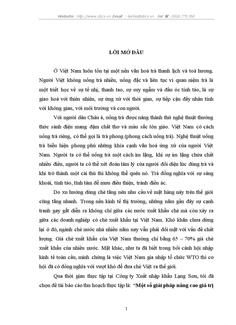 image for page Một số giải pháp nâng cao giá trị chè xuất khẩu và mở rộng thị trường xuất khẩu chè tại Công ty Xuất nhập khẩu Lạng Sơn
