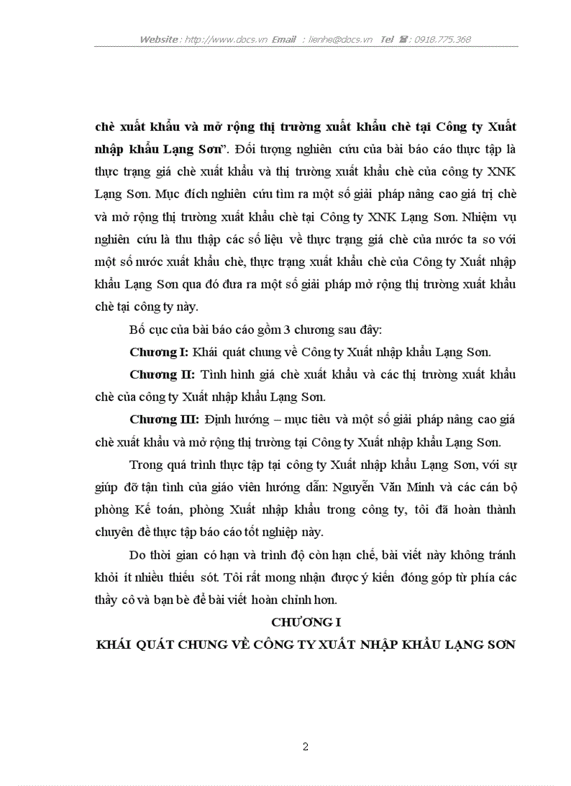 image for page Một số giải pháp nâng cao giá trị chè xuất khẩu và mở rộng thị trường xuất khẩu chè tại Công ty Xuất nhập khẩu Lạng Sơn