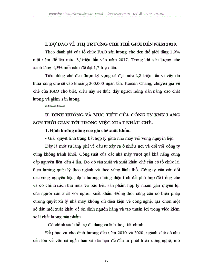 image for page Một số giải pháp nâng cao giá trị chè xuất khẩu và mở rộng thị trường xuất khẩu chè tại Công ty Xuất nhập khẩu Lạng Sơn