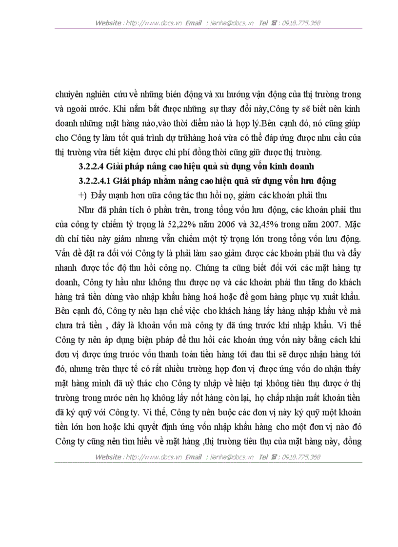 image for page Thực trạng về tình hình tổ chức và hiệu quả sử dụng Vốn kinh doanh tại Công ty CP XNK tổng hợp I việt nam