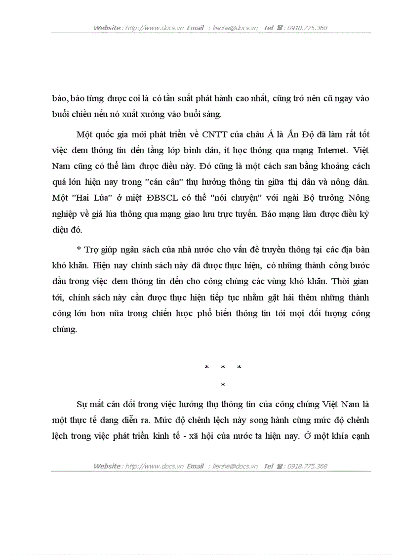image for page Sự mất cân đối và bất bình đẳng trong việc hưởng thụ thông tin giữa các khu vực trên thế giới