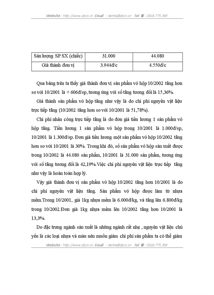 image for page Báo cáo về chi phí sản xuất và tình hình giá thành tại công ty nhựa Hàm Rồng