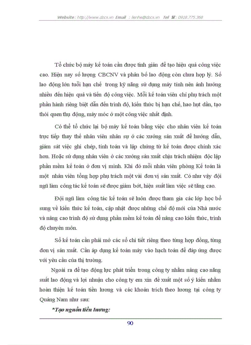 image for page Hoàn thiện hạch toán lao động tiền lương và các khoản trích theo lương tại công ty TNHH Quảng Nam