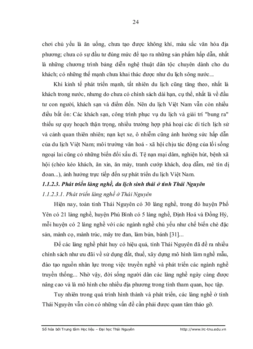 image for page Xây dựng mô hình làng nghề khu du lịch sinh thái gắn liền với phát triển nông thôn bền vững tại các xã vùng đệm vườn quốc gia tam đảo thuộc huyệ