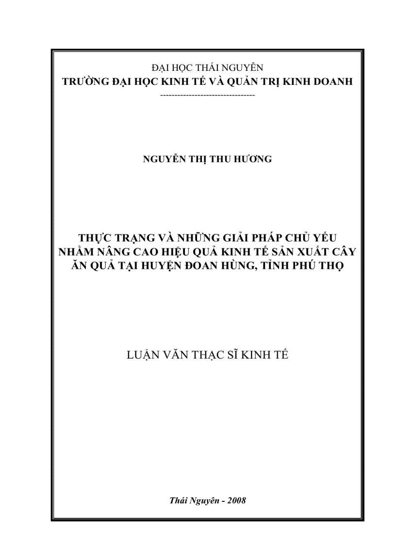 image for page Thực trạng và những giải pháp chủ yếu nhằm nâng cao hiệu quả kinh tế sản xuất cây ăn quả tại huyện đoan hùng tỉnh phú thọ