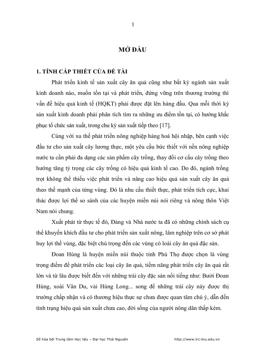 image for page Thực trạng và những giải pháp chủ yếu nhằm nâng cao hiệu quả kinh tế sản xuất cây ăn quả tại huyện đoan hùng tỉnh phú thọ